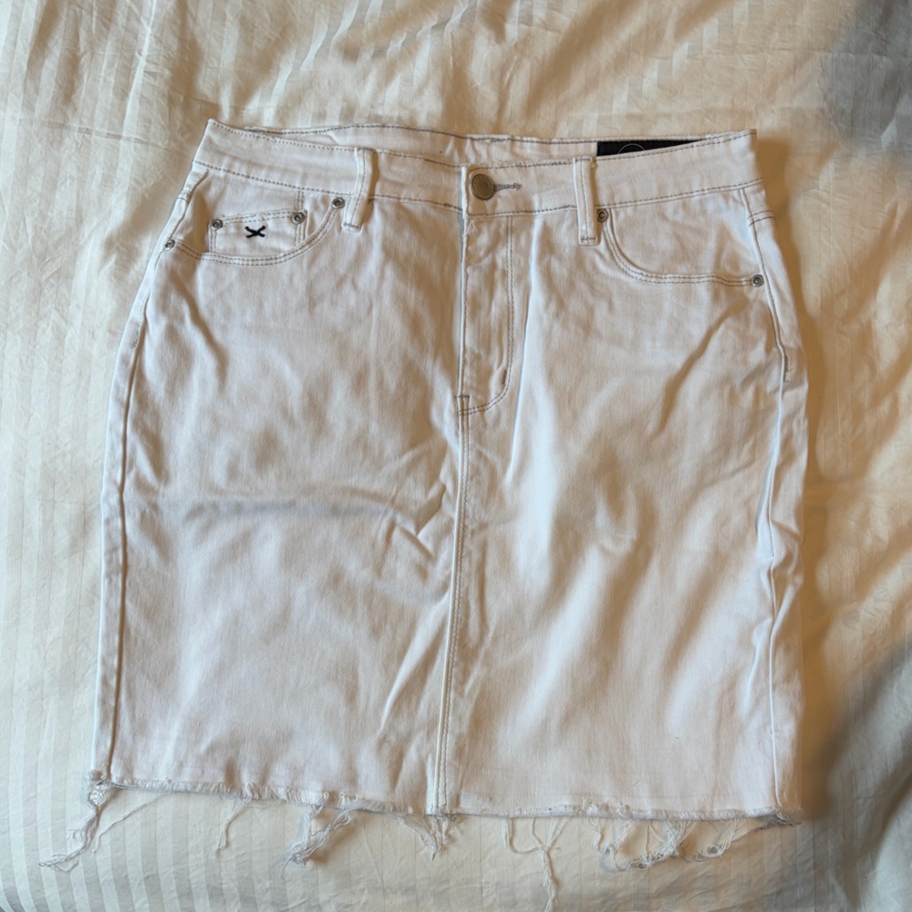 RES Denim White Jean Skirt 30